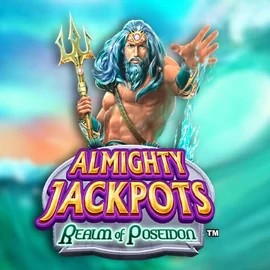 Almighty Jackpots – Realm of Poseidon slot logo by Novomatic at Slotosport Casino